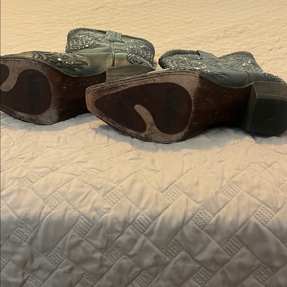 Corral Black Studded Heeled Boots - Picture 3 of 7